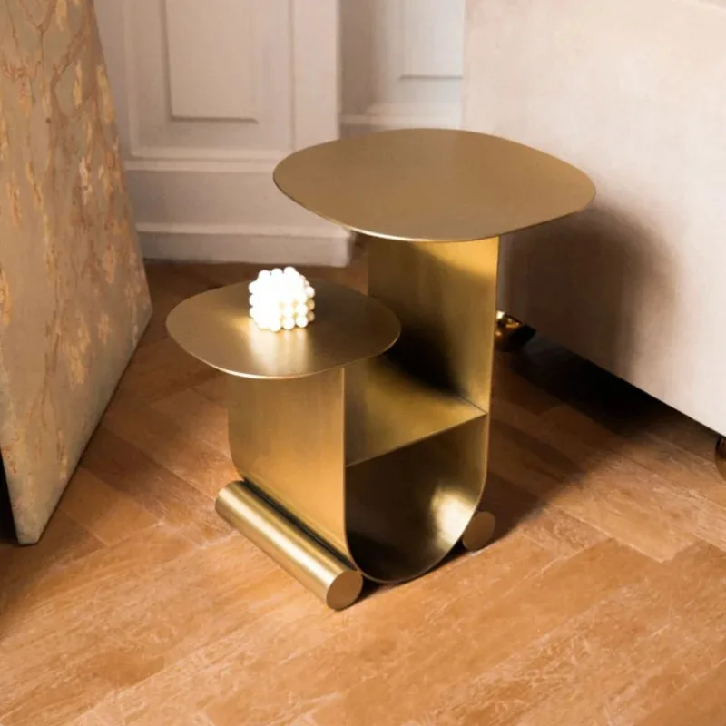 Night Luxury Coffee Tables Modern Auxiliary Poker Bedroom Bedside Tables Gold Designer Side Mesas De Café Home Furniture BZ