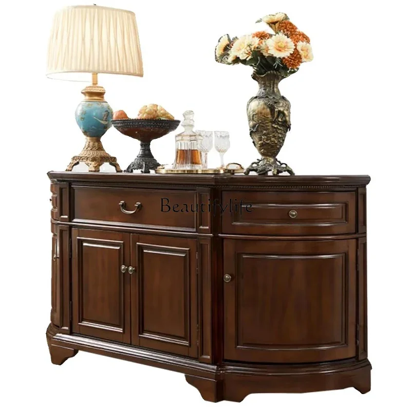 American simple and beautiful entrance cabinet, semi-round foyer cabinet, storage storage, European style