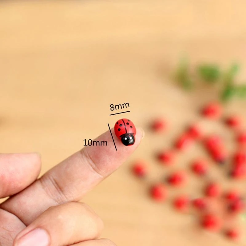 F92B 10pcs Mini Ladybird красная жук