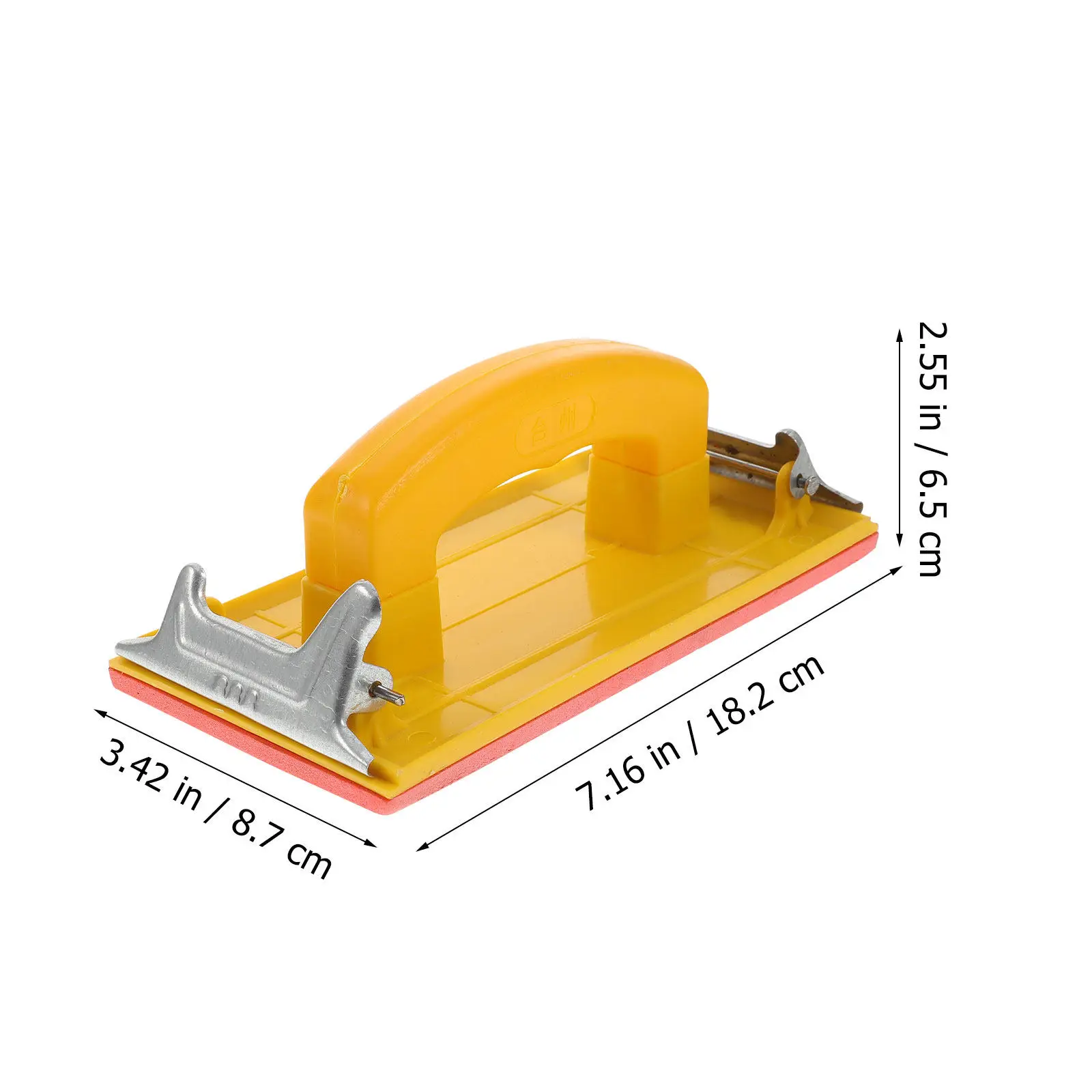 Sandpaper Holder Tool Featuring Anti Slip Rubber Handle Steel Clip Clamp for Fast Sandpaper Change Wood Metal Drywall Polishing