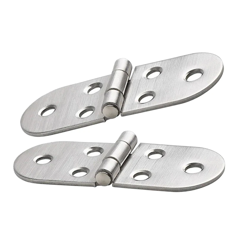 

2pcs 80 x 30mm Marine Hatch Door Hinge 180 Degree Flush Mount for Boat RV Silver Stainless Steel