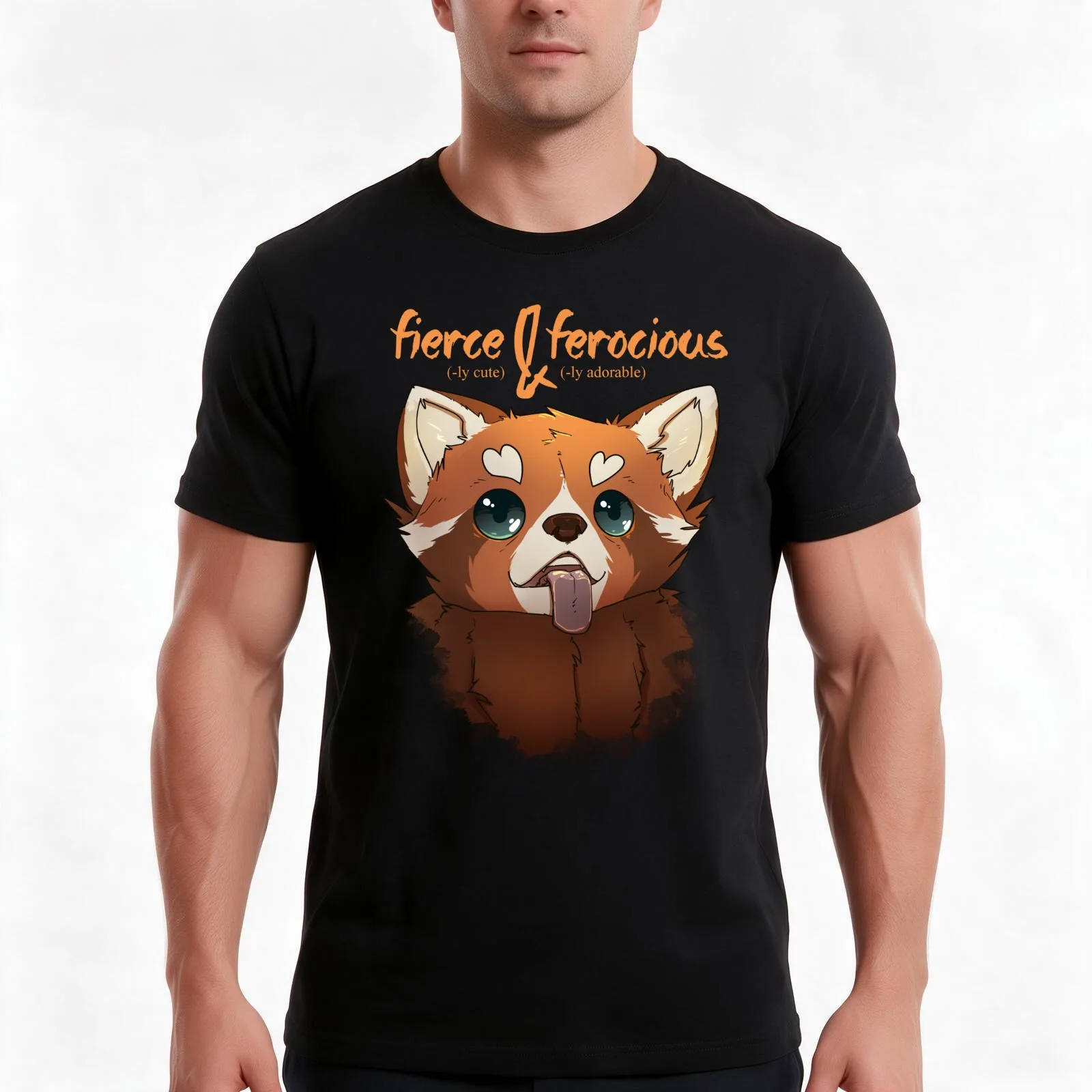 Fierce and ferocious beast T-Shirt, Summer Casual Cotton Tee, Oversized Streetwear Tops, Vintage Graphic Print, Unisex Men Women
