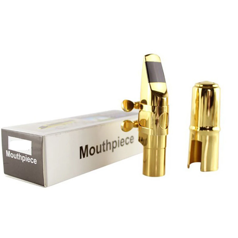 Professional Tenor Saxophone Mouthpiece, Brass Material, Size 56789, Ligature and Cap Set , Sturdy and Lightweight