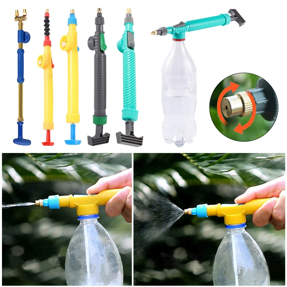 1PC Adjustable Beverage Bottle Sprayer High Pressure Air Pump Manual Sprinkler Atomizer Nozzle Gardening Tools