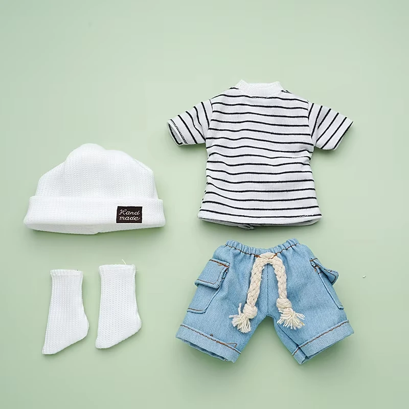 Ropa para muñecas DIY, accesorios para muñecas de moda, camiseta, pantalones cortos adecuados para muñecas gordas de 30cm (referta al tabla de tallas)