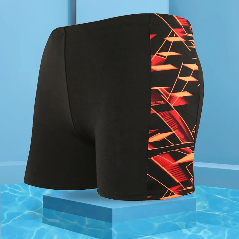 Summer Adult Swimming Trunks Men Swim Trunks Male Printing Boxer Swim Shorts Beach Surf Swimsuit Elastic Bathing Suit Swimwear