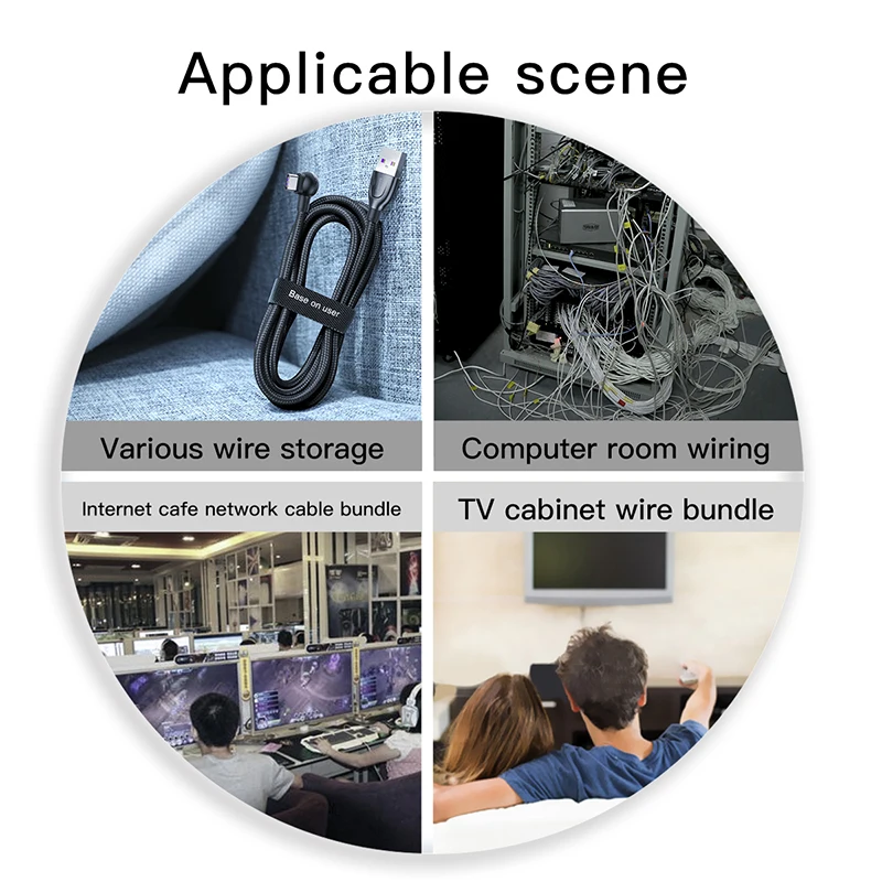 Baseus uniwersalny Audio wideo sieci Organizer do kabli dla doskonalić biuro linia danych przewód nawijarka do drutu kabel do ładowarki USB Organizer do kabli klip do organizatora