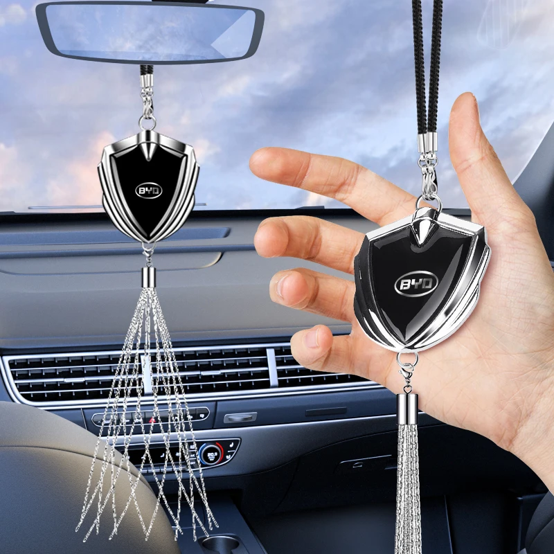 

Car Pendant Metal Badge Rearview Mirror Hanging Ornament Decoration for BYD L3 M6 G3 G5 T3 13 F3 F0 S6 S7 E5 E6 Accessories