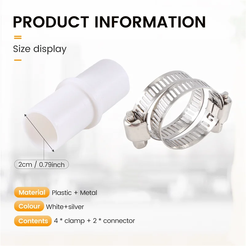 الصيف بيع 2 قطع غسالة استنزاف خرطوم موصلات غسالة تمديد محول مع 4 قطع خرطوم الصرف المشابك