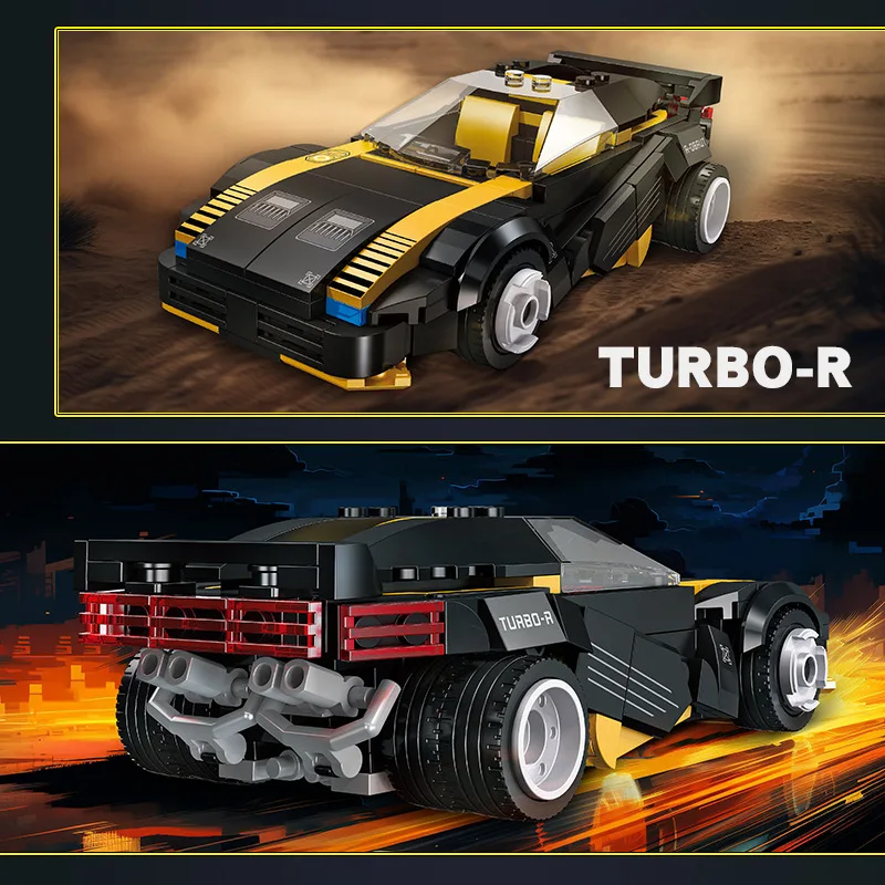 ไอเดีย Cyber เกม 2077 Turbo-R 740 Supercar Building Block รถอิฐ Super Sport Car รุ่นของเล่นก่อสร้างคอลเลกชัน