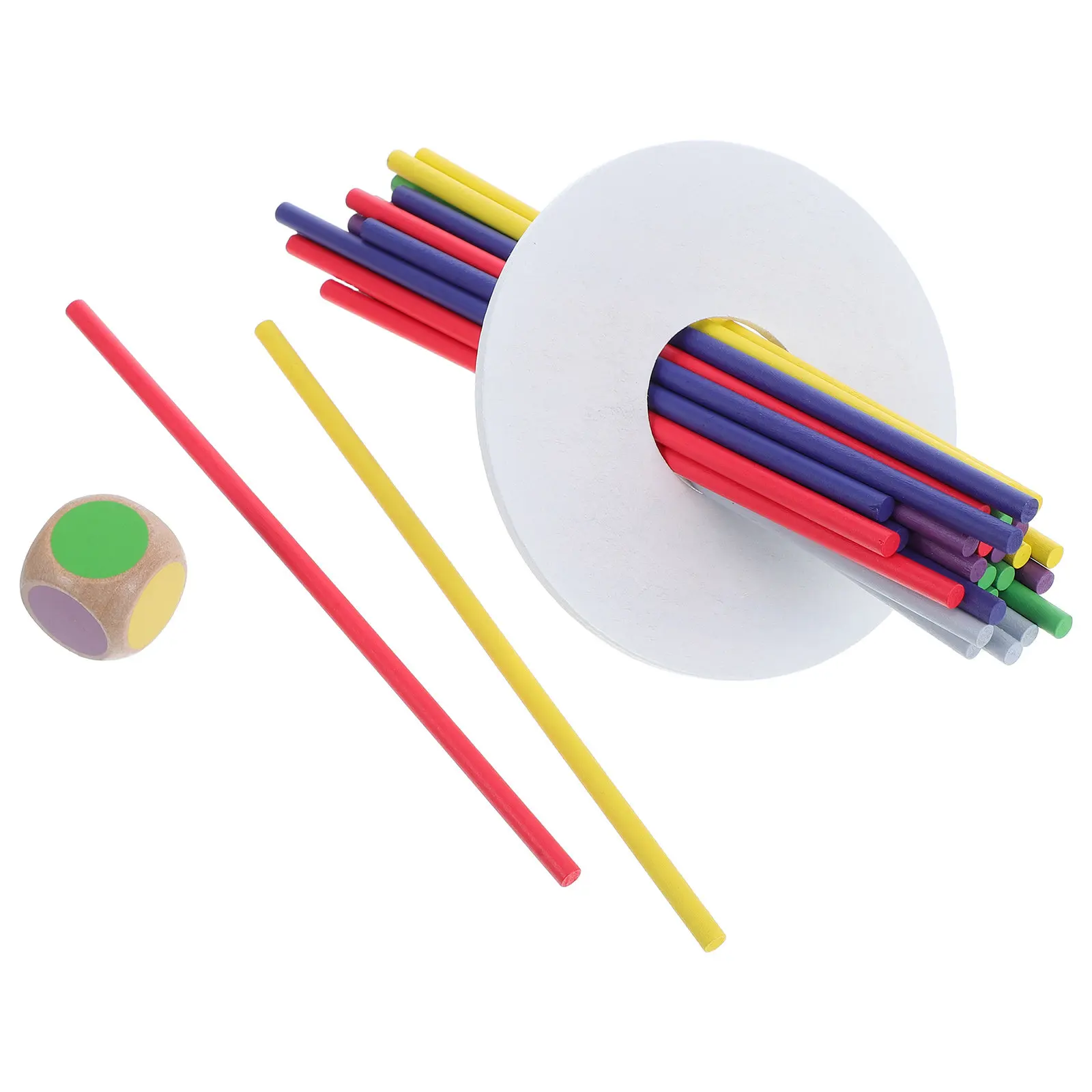 

1Set Balance Stick Wooden Colorful Game for Family Gathering Creative Parent Child Interaction Hand Eye Coordination Montessori