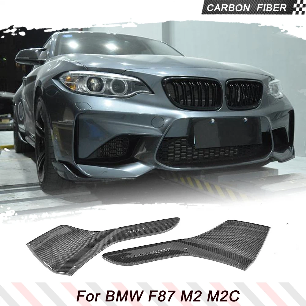 

Разветвители для переднего бампера из углеродного волокна/ФАП, щитки для губ, крыльев, крылья для BMW 2 серии F87 M2 купе, 2-дверные 2016 - 2018
