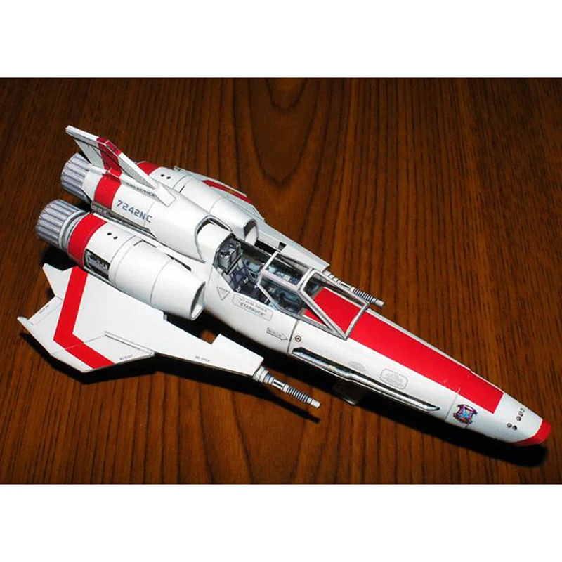 Battlestar Viper 2 Viper Mk2 3D กระดาษแบบจำลองแฮนด์เมดของเล่นยานอวกาศ
