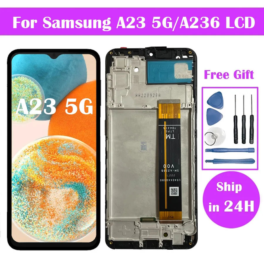 6.6'' For Samsung A23 5G Display A236 A236U A236U1 A236B A236B/DS LCD Display With Touch Screen Digitizer Assembly