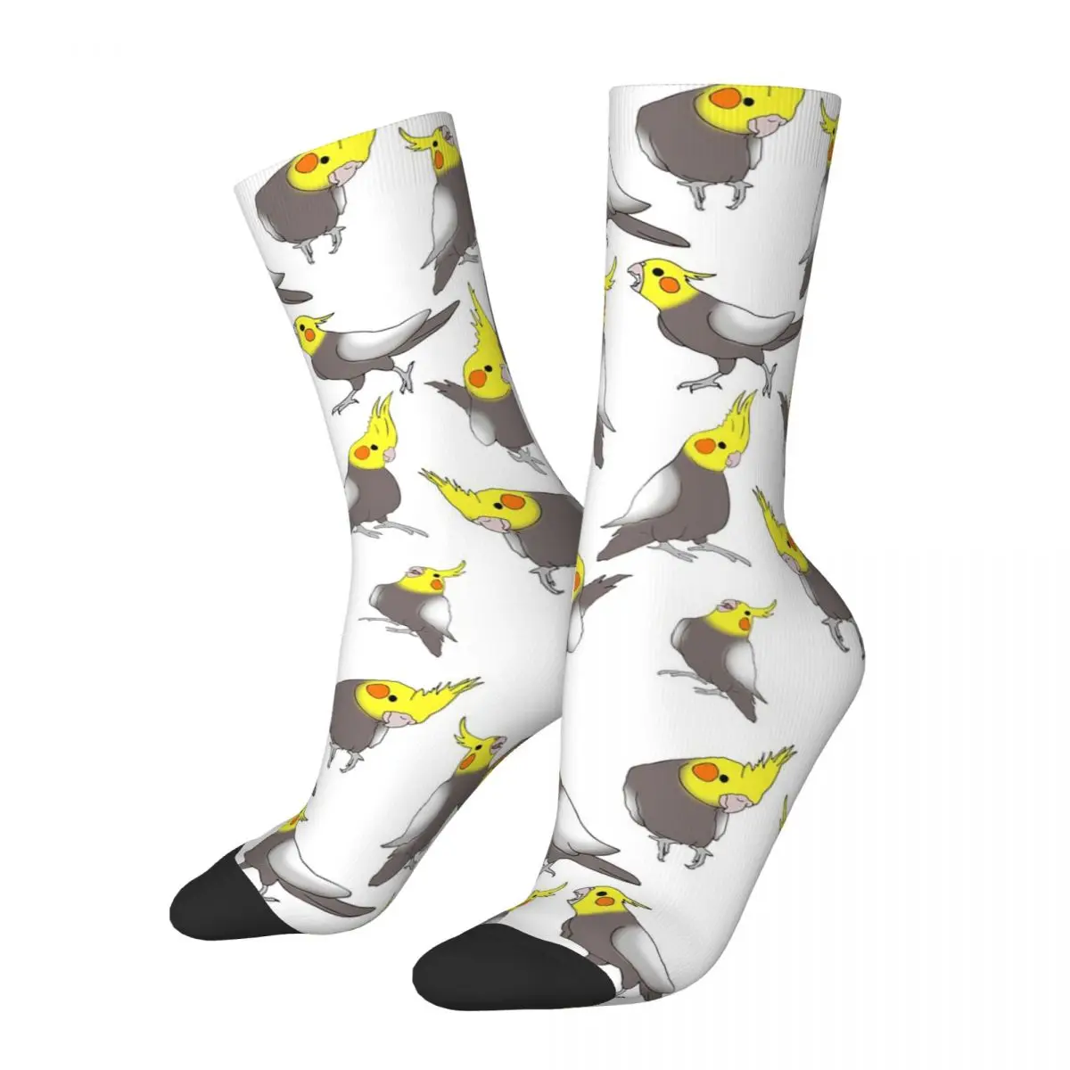 

Cockatiel Doodle Pattern Socks Harajuku Sweat Absorbing Stockings All Season Long Socks Accessories Man Woman Birthday Present