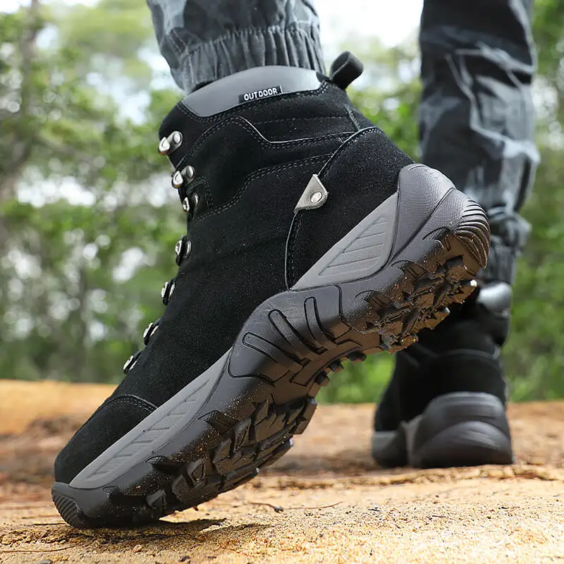 Outdoor Hiking Shoes Men Anti-slip Breathable Comfortable Ankle Boots Men Wear-resistant Casual Lace-up High-top Boots Men