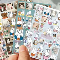 Kawaii Miffy rabbit stickers ins style cute creative high-appearance-level diy collage material, waterproof stickers 5