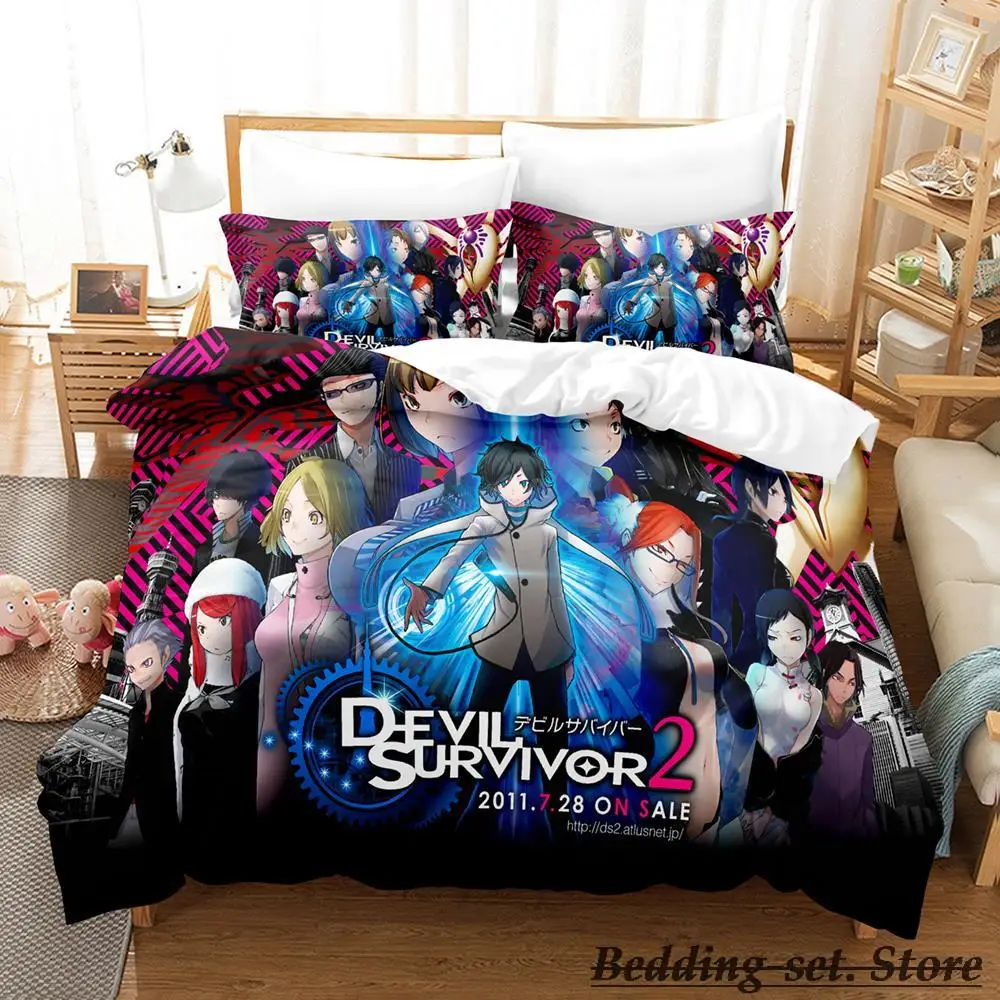 

Devil Survivor 2 The Animation Bedding Set Single Twin Full Queen King Size Bed Set Adult Kid Bedroom Duvetcover Sets Anime