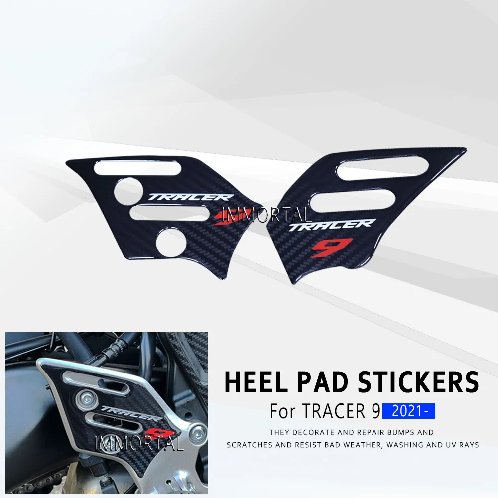 

For Yamaha TRACER 9 2022 2023 Motorcycle Accessories 3D Resin Scratch Resistant Sticker Guards Heel Pad Stickers