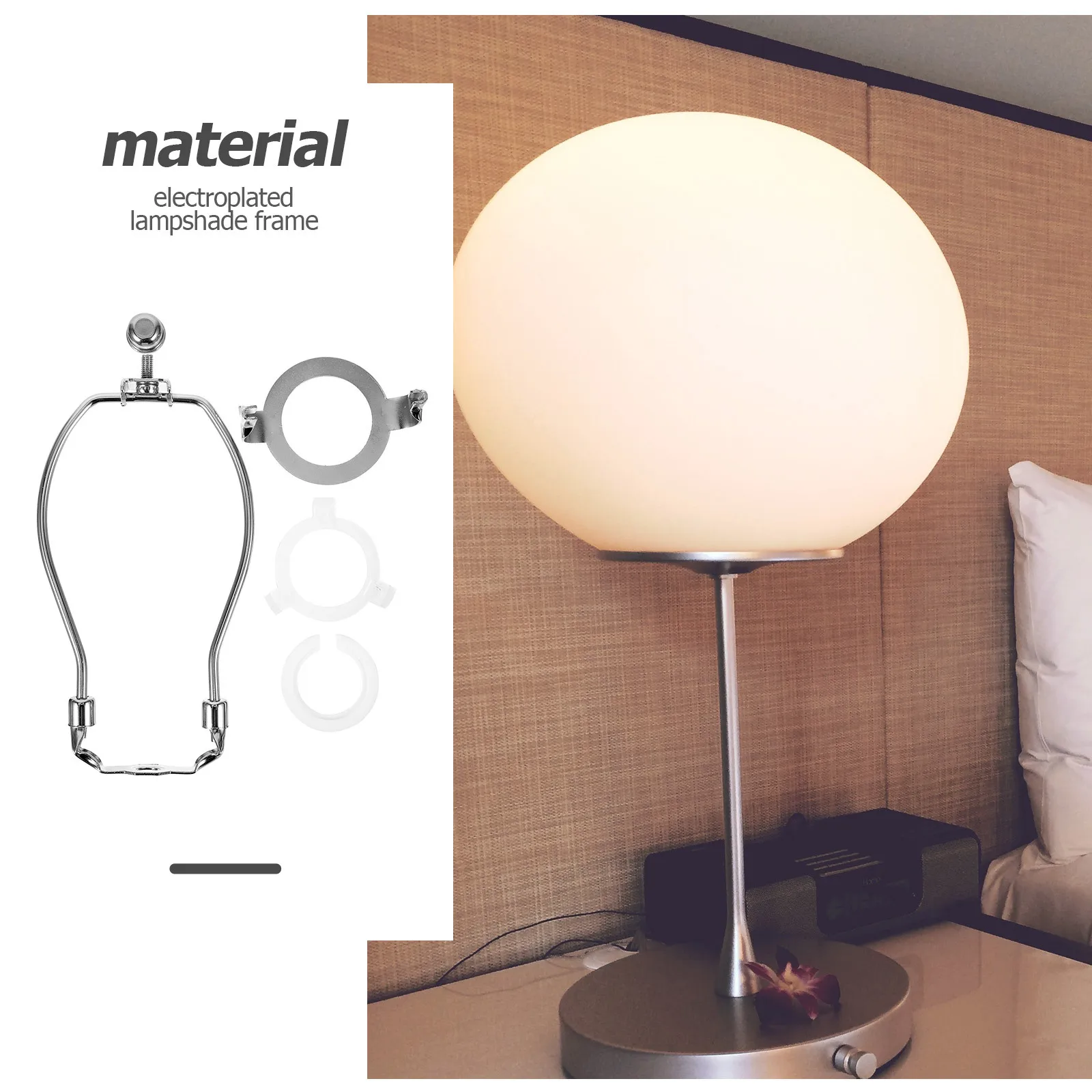 

1 Set 6 Inch Lamp Shade Harp Holder Replacement Frame For Floor Table Lamp Diy Lighting Accessories Lampshade Bracket Repair