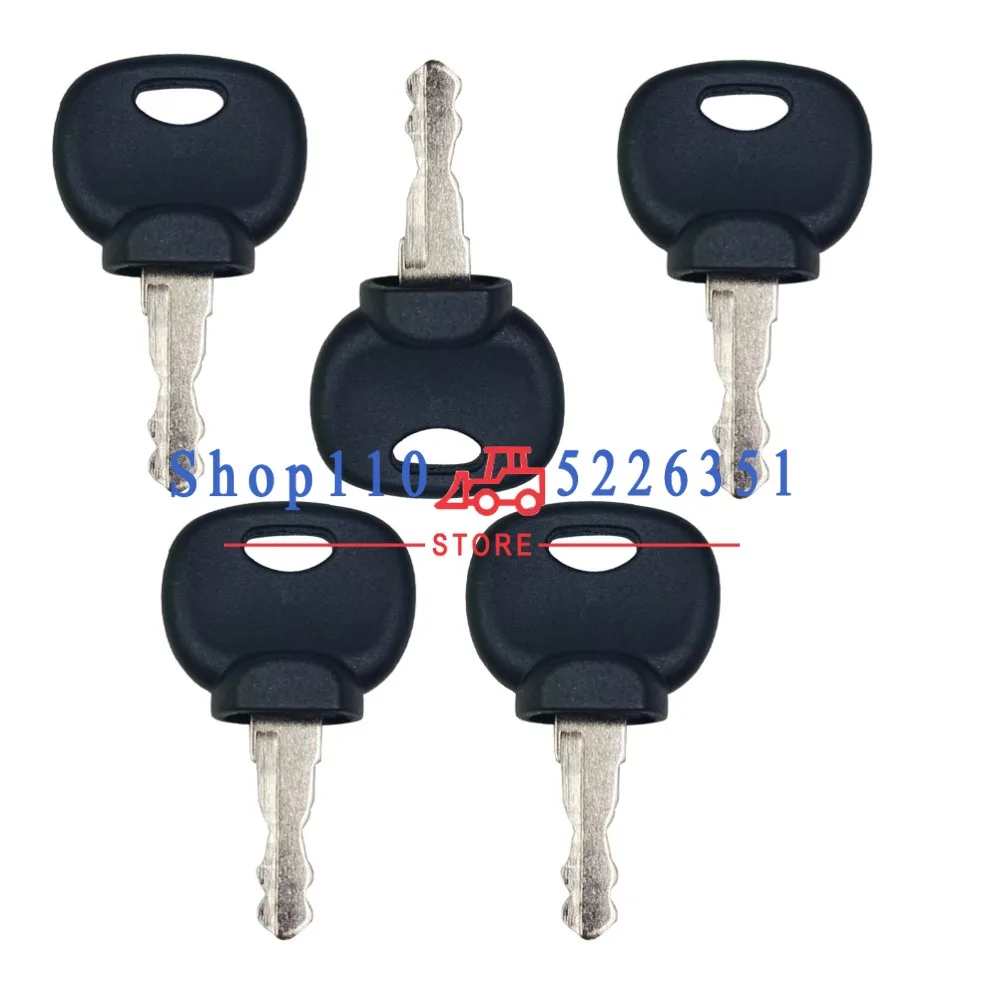 1/5/10 PCS Ignition Key Plant Application Spare 14607 For Jcb JS Bomag Manitou Tractor SPARE 14607 IGNITION KEYS Car Accessories
