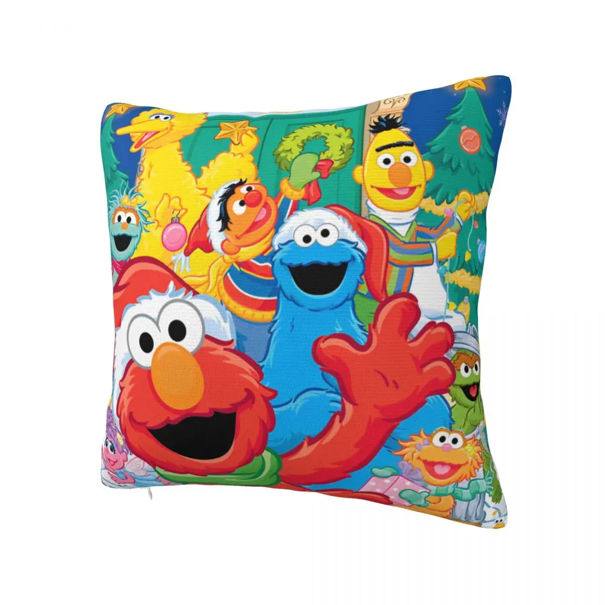 Pillow Cover Sesame Streets Christmas-bayingimg Custom Cushion Cover Vintage Pillow Case For Living Room Chair Pillowcases