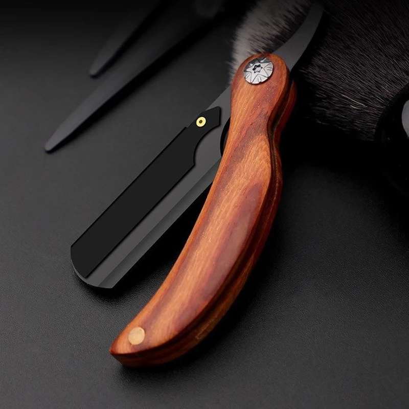 ใบมีดขนาดเล็กโกนหนวดมีดโกนมินิมีดโกนผู้ชายไม้จับตัดผมตัดผมมีดโกนแบบพกพาเปลี่ยนใบมีดประเภทมีดโกนหนวด