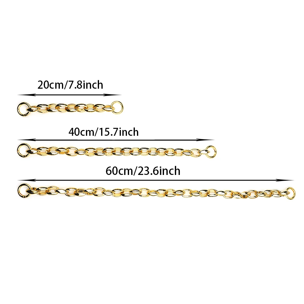 20/40/60CM Plated Acrylic Purse Chain Strap Handbag Handles Diy Purse Replacement Chain For Shoulder Bag Handbags Straps