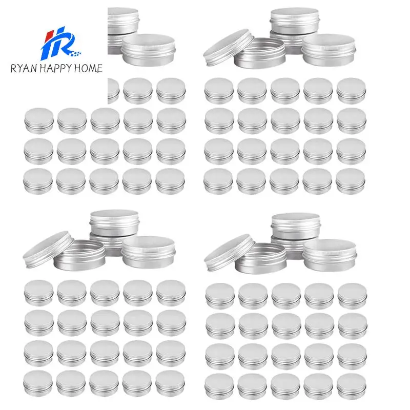 

192 Pcs 1 Oz Tins Silver Aluminum Tins Cans Screw Top Round Aluminum Tins Cans With Screw Lid Screw Lid Containers