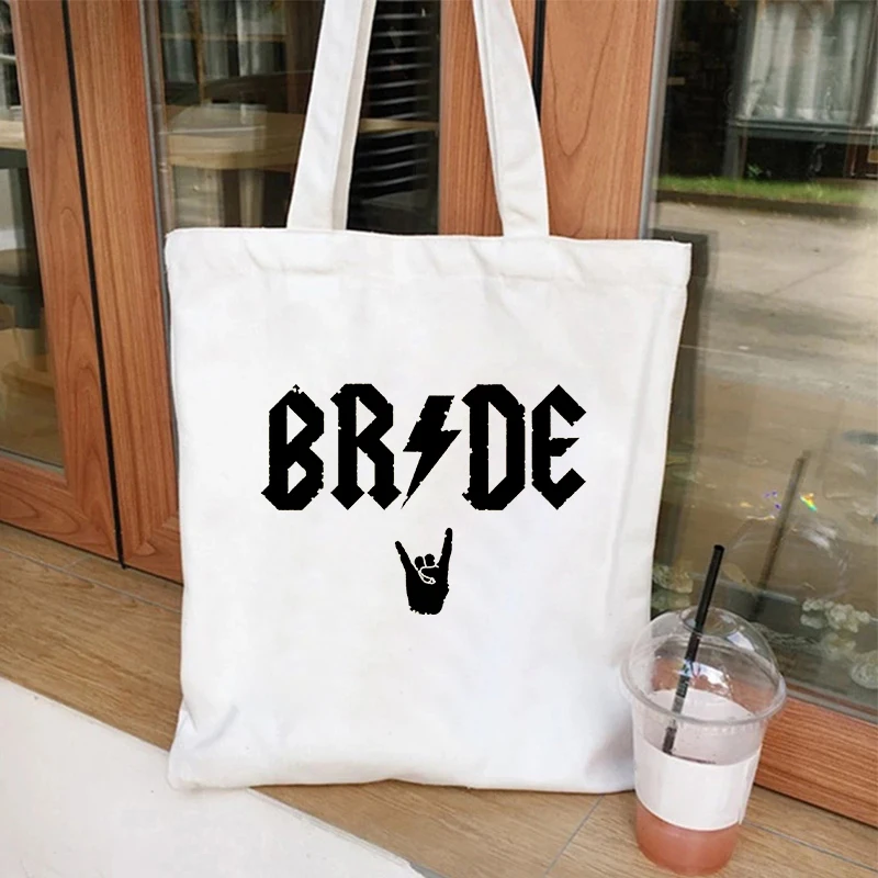 Canvas Tote Bag Team Bride Crew Women Bachelorette Party Handbags EVJF Tote Bag Matching Bestie Single Farewell Shoulder Bags