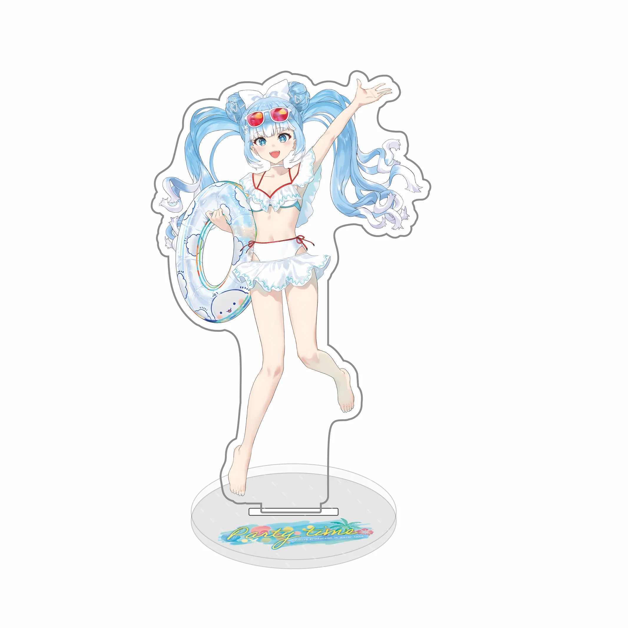 Hololive Vtuber Swimsuit Party Time Figures Cosplay Acrylic Stands Model Mococo Kobo Ayame Desk Decor Standing Sign Gifts image 5