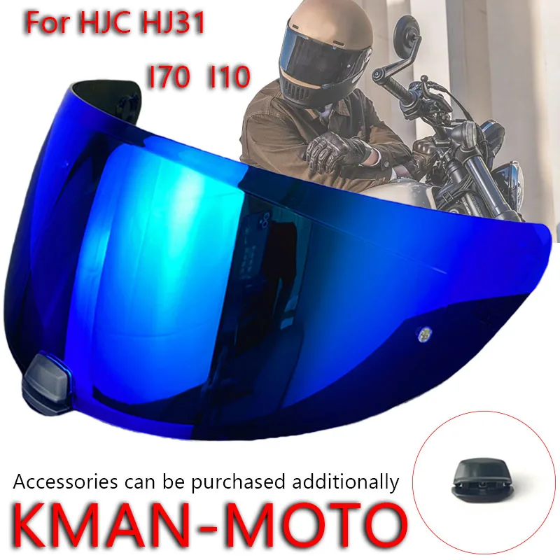 

I70 visor for HJC HJ31 I10 Electroplated Windproof Dustproof electroplated High Toughness Strength sunscreen helmet visor