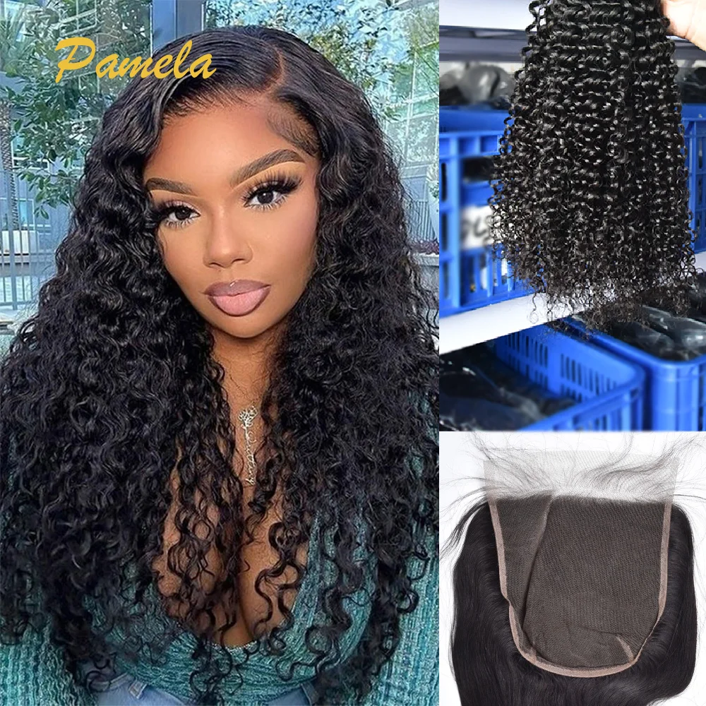 

5x5 бирманская вьющаяся застежка 100% настоящие человеческие волосы вьющиеся 5x5 HD кружевная застежка невидимое кружево натуральный черный цвет человеческие волосы для женщин