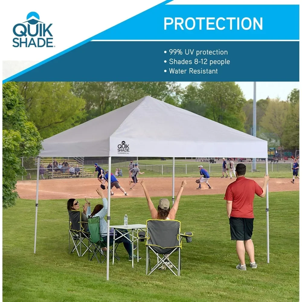 Commercial 10 x 10 ft. Straight Leg Canopy, White