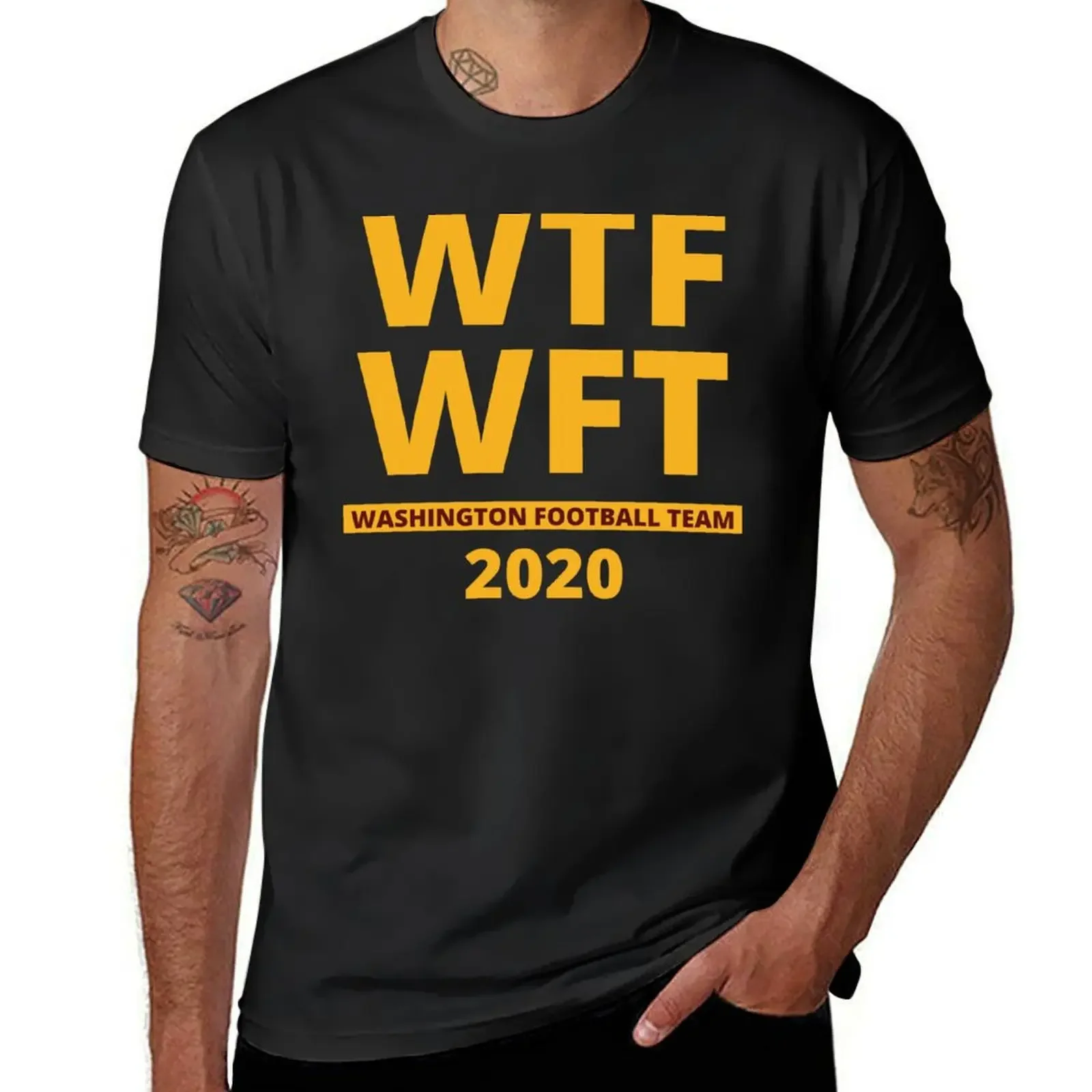 WTF WFT Washington Football Team 2020 T-Shirt anime stuff T-shirts oversize shirts graphic oversized t shirt men