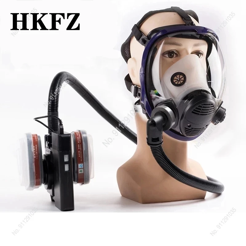 New electric blower breathing mask small volume High power Universal multiple filters Protective mask Painted gas mask