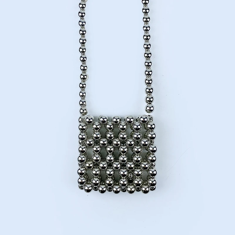New handmade woven beaded bag for women, crossbody lipstick mini bag, casual and versatile