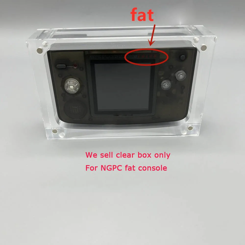 Caja acrílica magnética de almacenamiento transparente para NeoGeo Pocket Color para NGPC slim fact, cubierta para consola de juegos, caja de exhibición