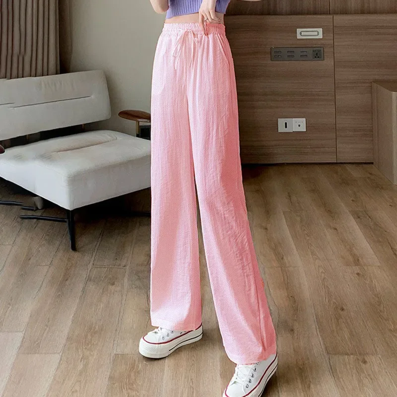 Women Suit Pants Lady Baggy High Waist Wide Leg Solid Color Trousers Female Designer Straight Leg Mom Classic Office Pant Slacks