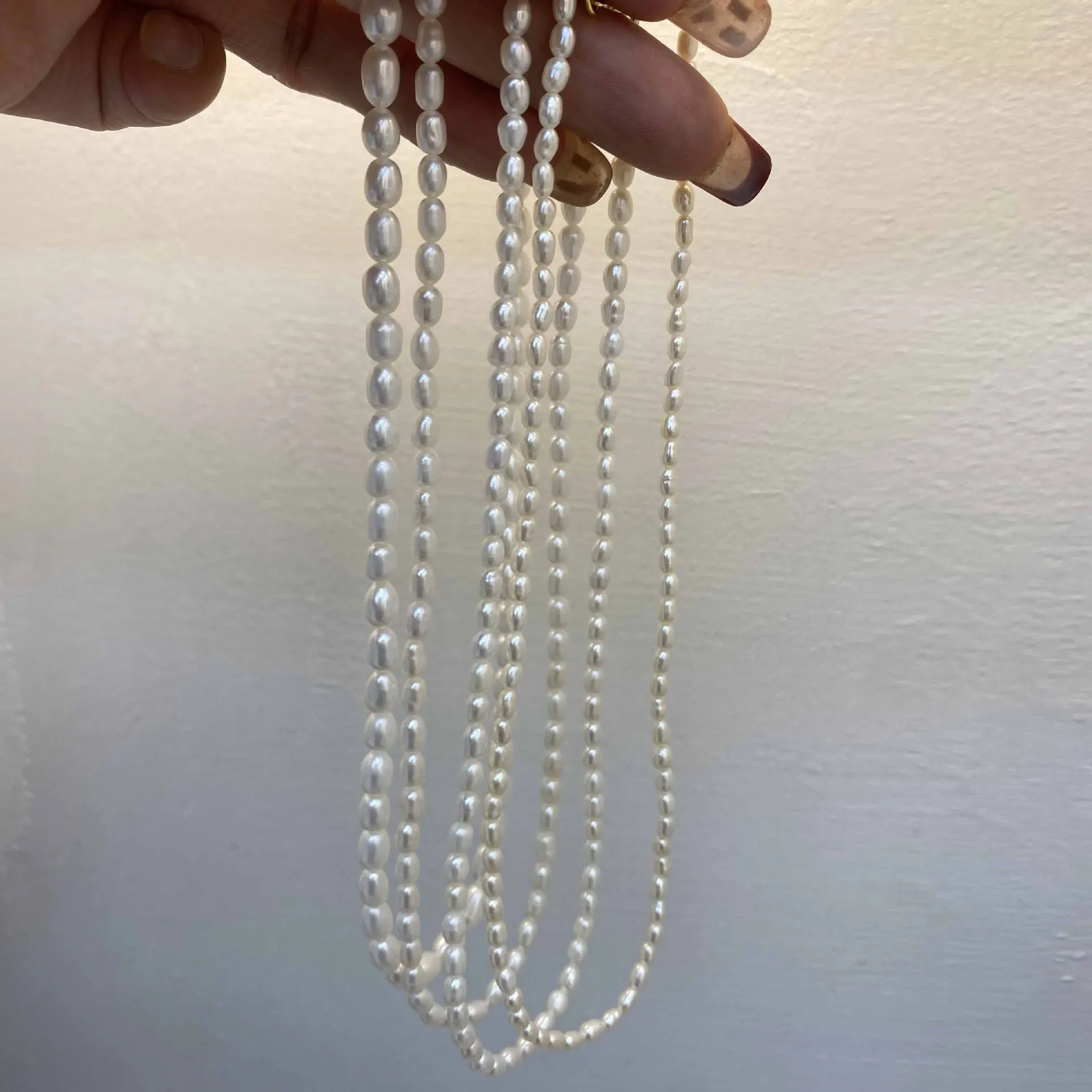 Elegant White Beads Freshwater Pearl Necklace for Women Small Pearls Collar Chain Choker Jewelry Girlfriend Gifts 2/3/4/5/6MM
