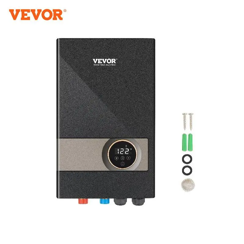 VEVOR Instant Water Heater,Electric Tankless Water Boiler,Digital Temperature Display,24-Hour Water Supply,for Kitchen Bathroom