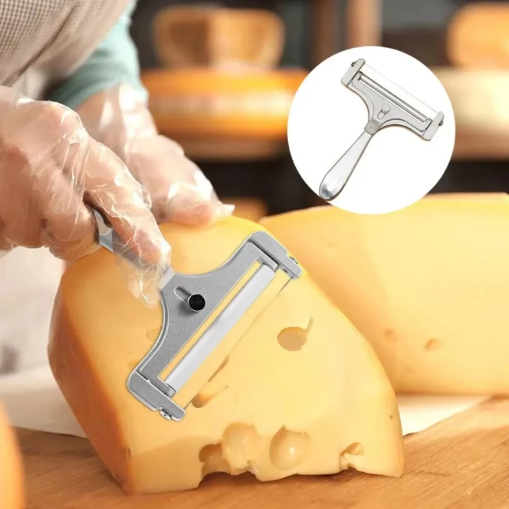 Stainless Steel Cheese Slicer Adjustable Thickness Butter Cutter Soft and Semi-Hard Kitchen Cooking Tools Cheddar Gadgets Grater