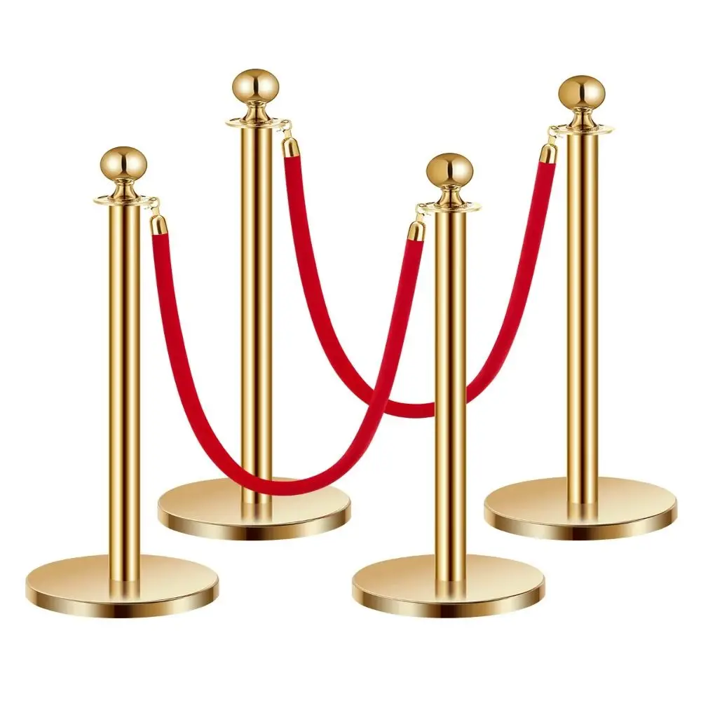 1.5m Long Flannel Sling Twisted Lining Barrier Rope Soft and Smooth Warning Velvet Barrier Rope Multi-functional