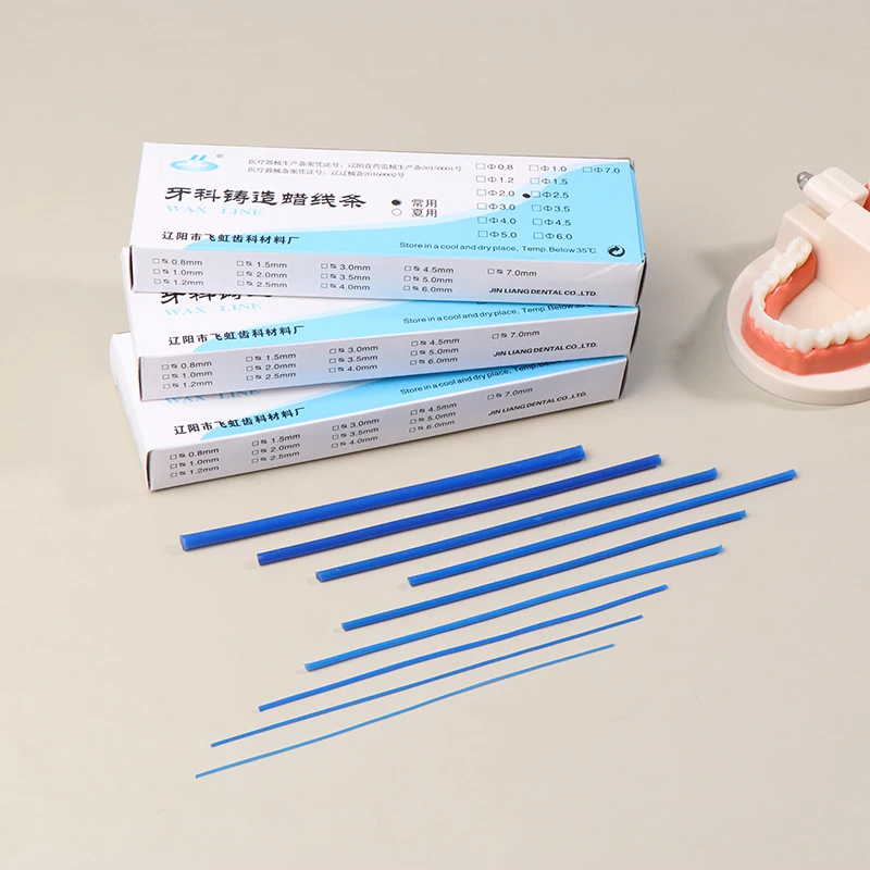 1 Box Dental Lab Blue Color Dental Wax Line Stick Multiple Models For Dentistry Lab Orthodontic Wax Dental Material