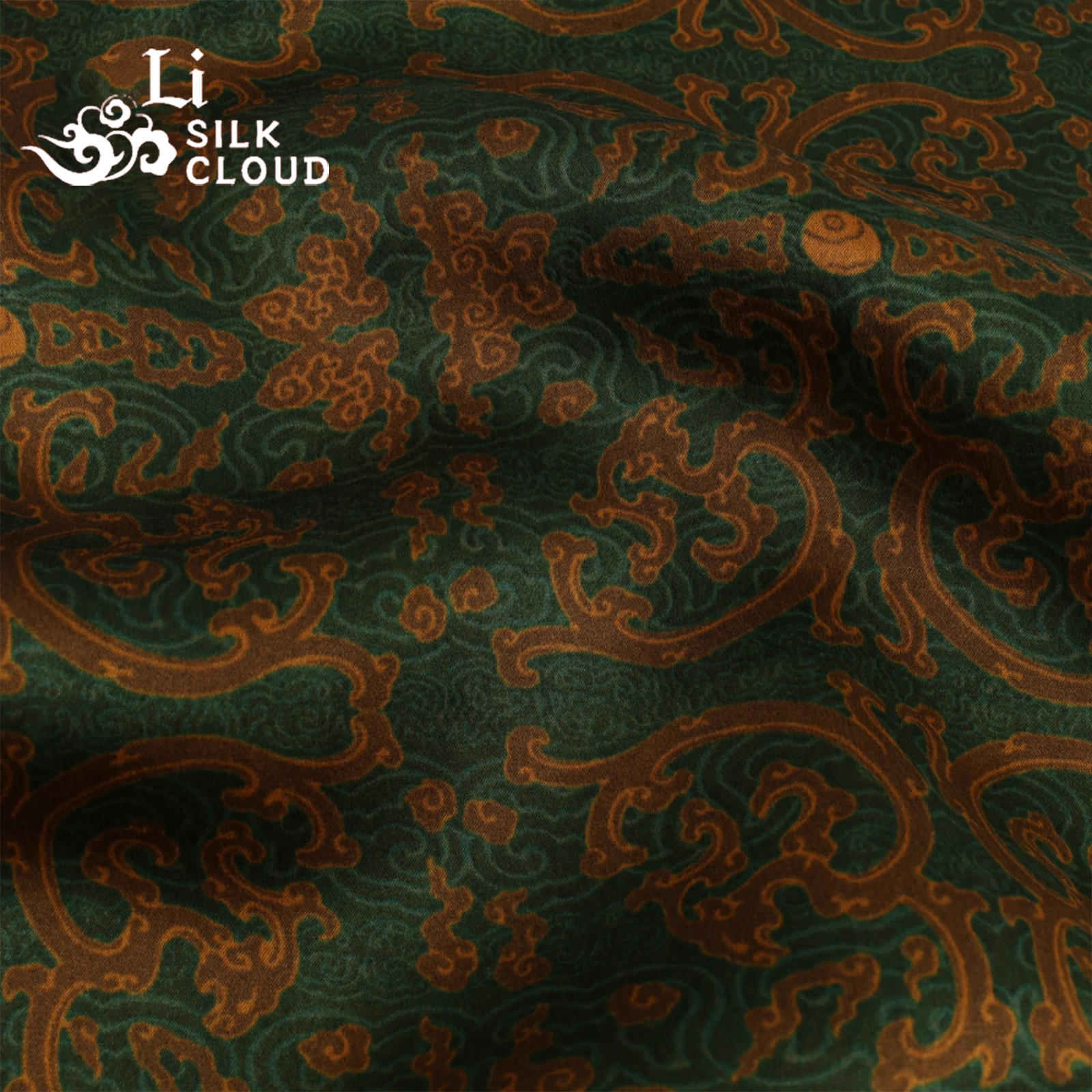 LI SILK CLOUD Xiangyunsha Long-Sleeve Outerwear -  100% Silk, Chinese Classic Style with Vintage Prints