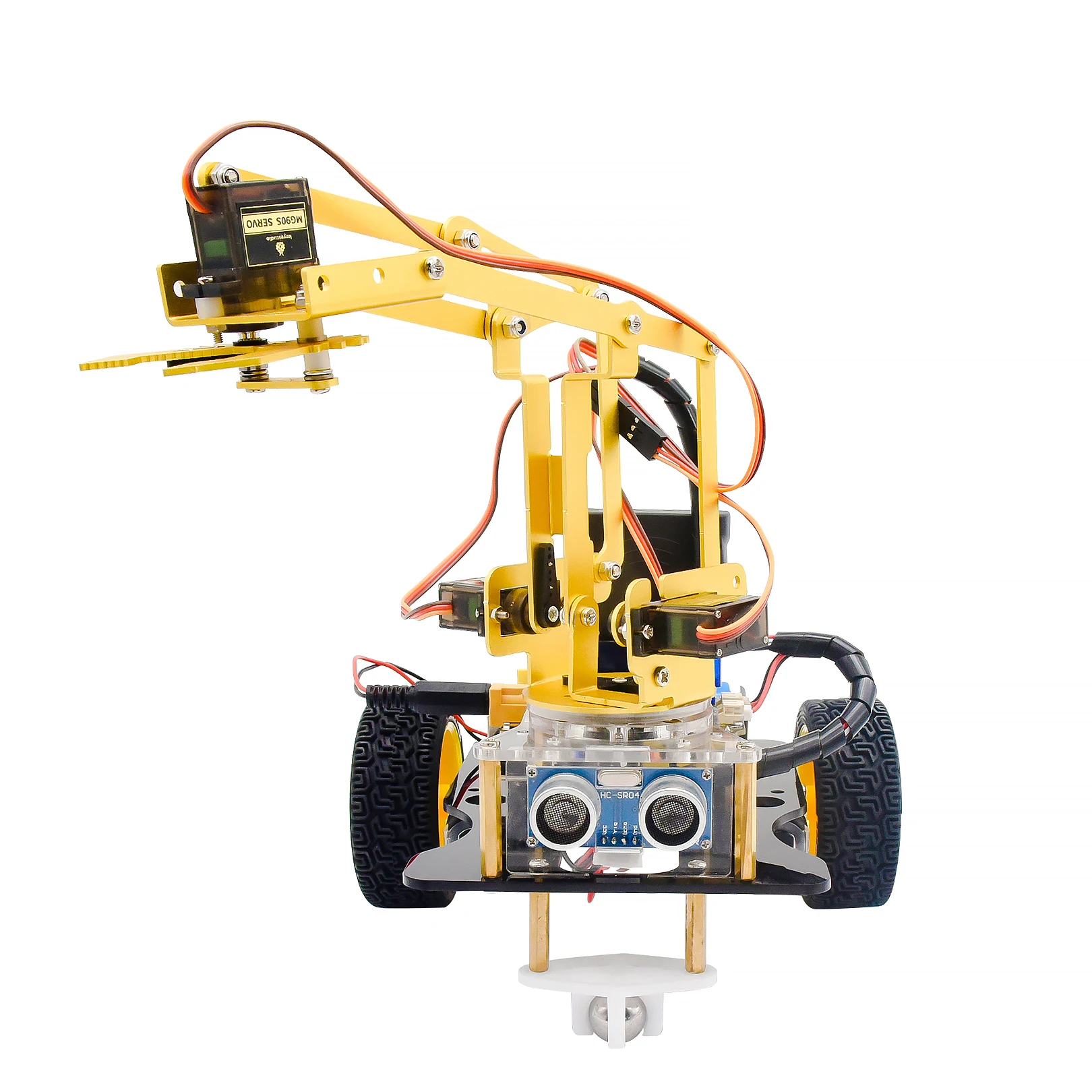 Factory Supply  4DOF Mechanical Robot Arm Car Kit Learning Robot Toys Stem Robot Kit For