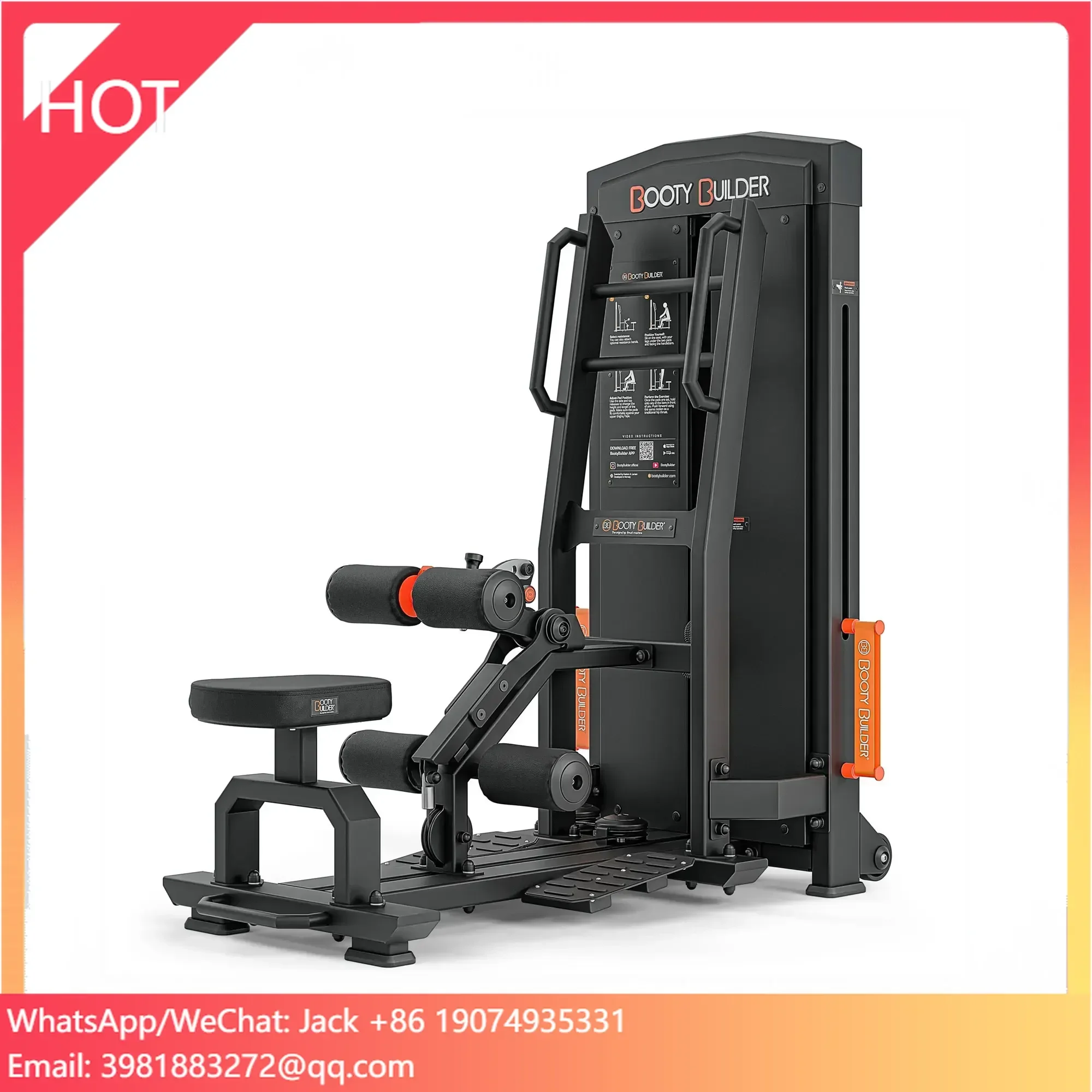 Steel Selectorized Standing Thrust Medium Loader Pin-Loaded Exercise Machine For Glutes And Back For Home Gyms