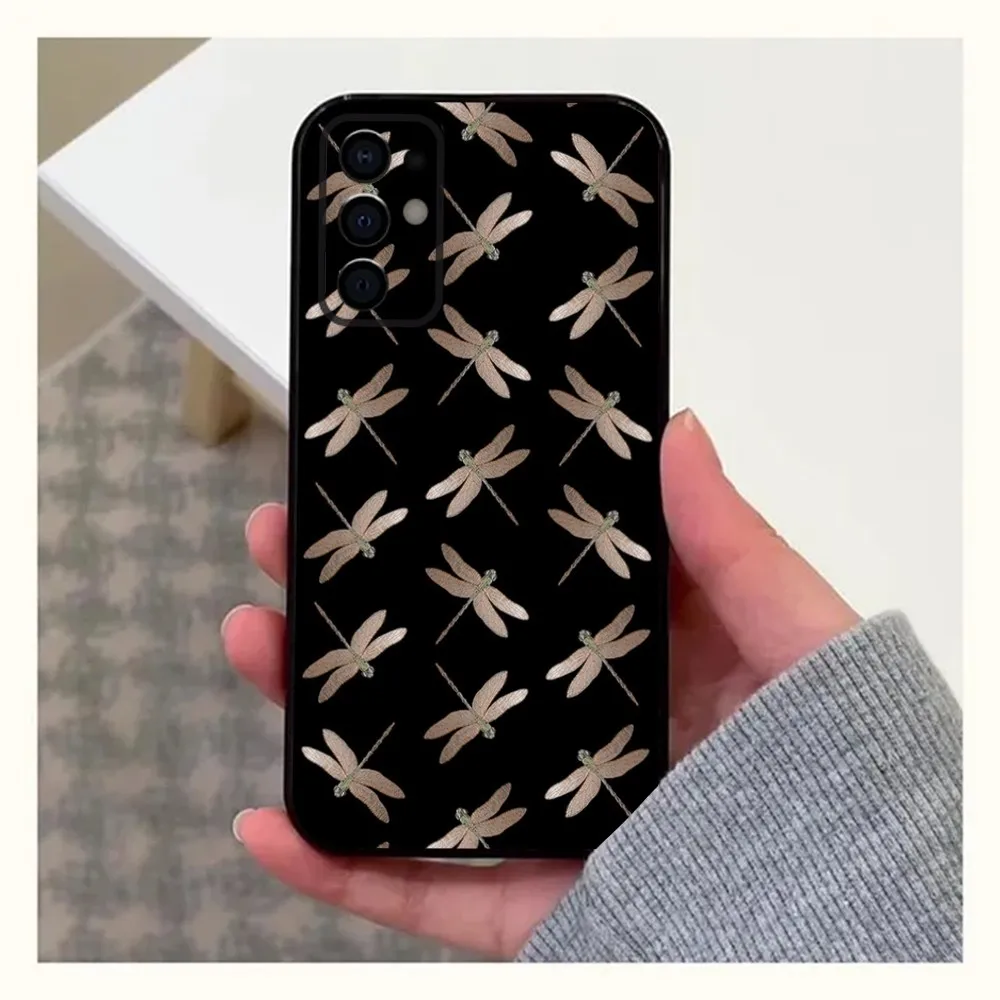 Dragonfly Animal Insect Phone Case For Samsung S24,S21,S22,S23,S30,Ultra,S20,Plus,Fe,Lite,Note,10,9,5G Black Soft Cover