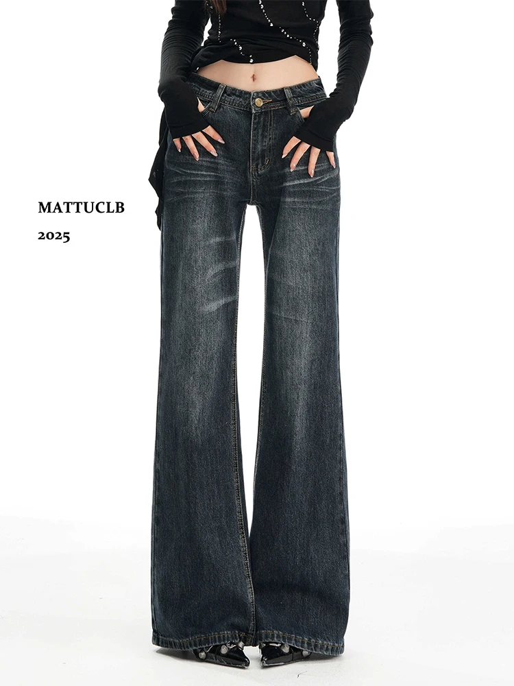 

Женские расклешенные джинсы с низкой посадкой, американский ретро Gyaru 2000-х годов, корейские черные джинсовые брюки Abi Y2k, японский Harajuku, новинка