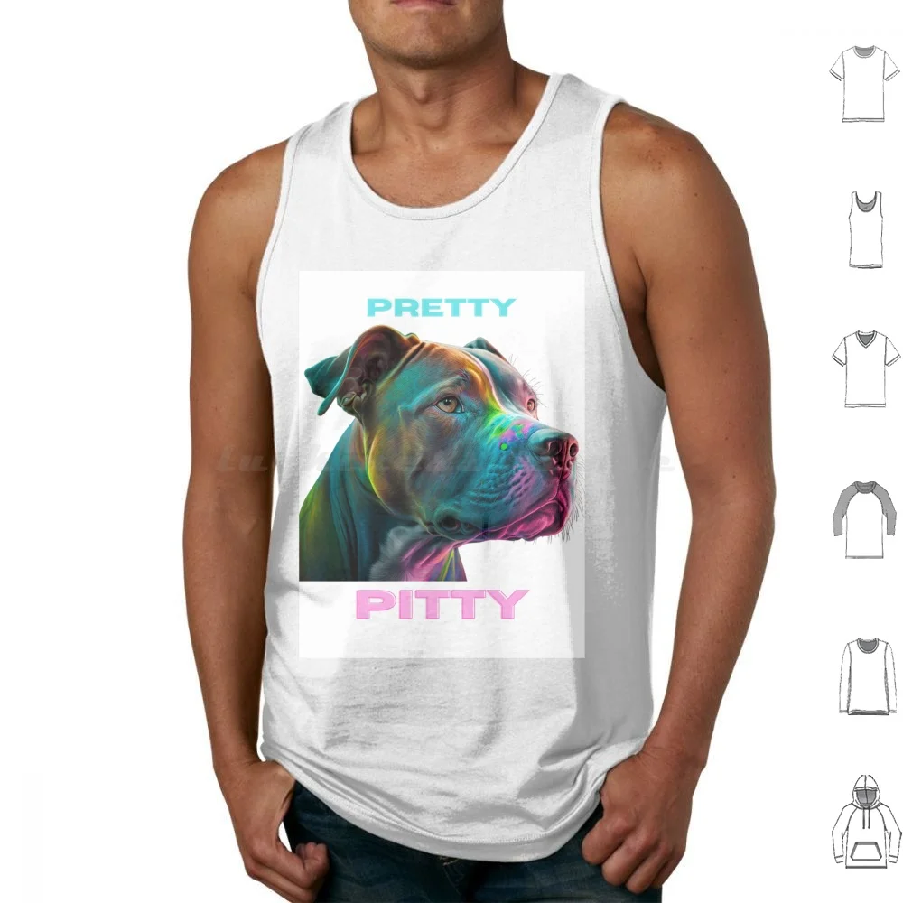 Pretty Pitty Tank Tops Print Cotton Pitty Pitbull Dogs Pittiesofinstagram Mutt Doggie Pit Pretty Abstract Doggy Breed